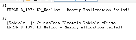 Cruise仿真报错：ERROR D_199: DM_Malloc-Memory Allocation failed!